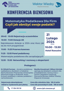 Read more about the article Konferecja Biznesowa – Matematyka Podatkowa Dla Firm