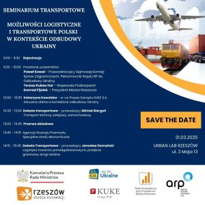 Read more about the article Seminarium „Możliwości logistyczne i transportowe w kontekście odbudowy Ukrainy”